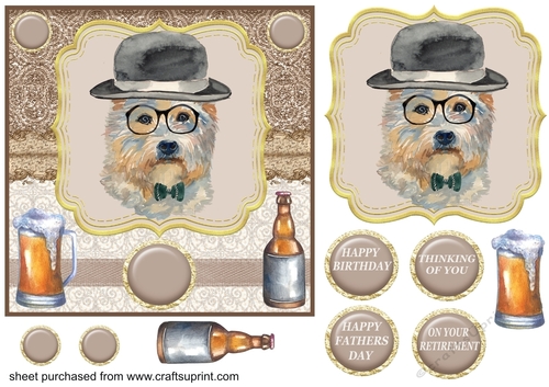 Hipster pup card front 4