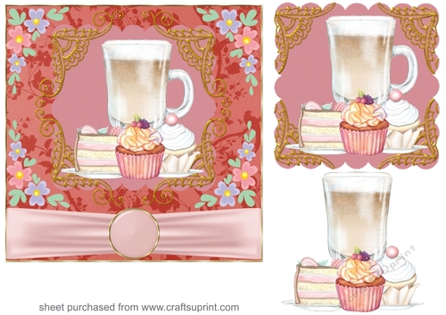 Birthday tea card front