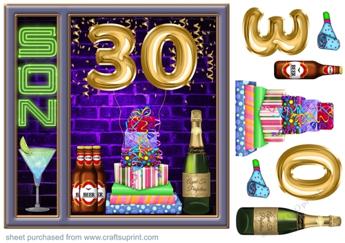 Son Age 30 Birthday card front