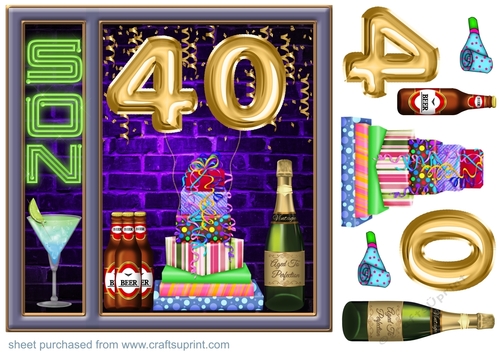 Son Age 40 Birthday card front