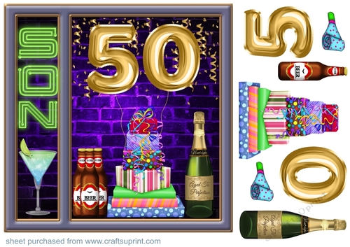 Son Age 50 Birthday card front