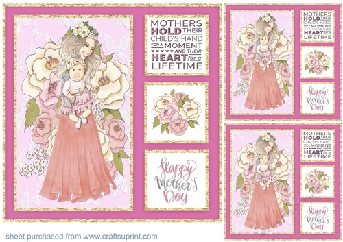 3 Mothers Day card fronts/toppers