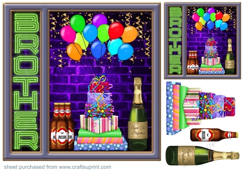 Brother wall birthday card front