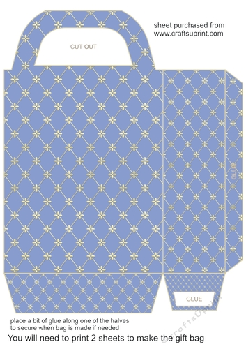 Gold flower lattice gift bag 20