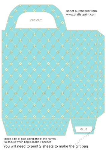 Gold flower lattice gift bag 19