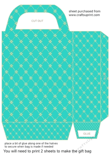 Gold flower lattice gift bag 18