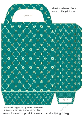 Gold flower lattice gift bag 17
