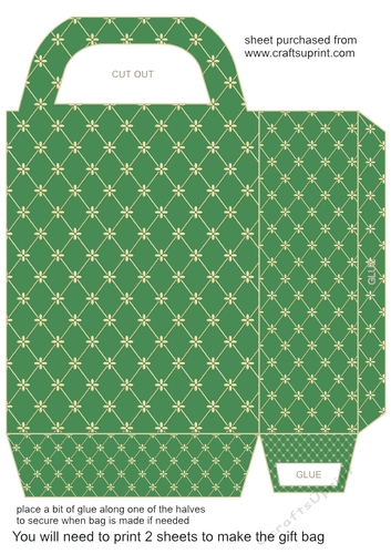 Gold flower lattice gift bag 16