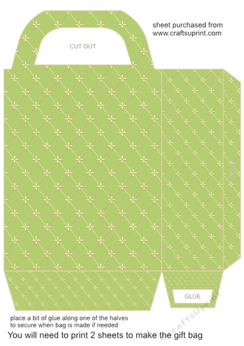 Gold flower lattice gift bag 15