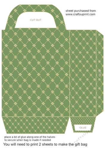 Gold flower lattice gift bag 14
