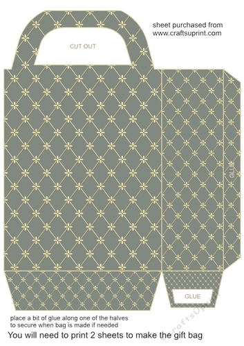 Gold flower lattice gift bag 13