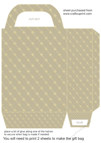 Gold flower lattice gift bag 12