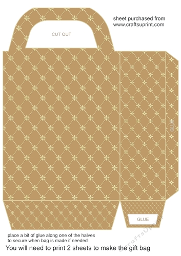 Gold flower lattice gift bag 11