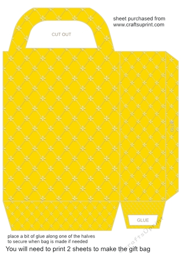Gold flower lattice gift bag 8