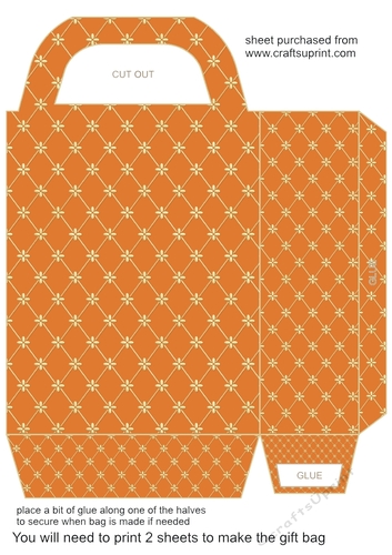 Gold flower lattice gift bag 7