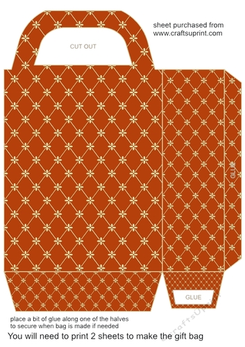 Gold flower lattice gift bag 6