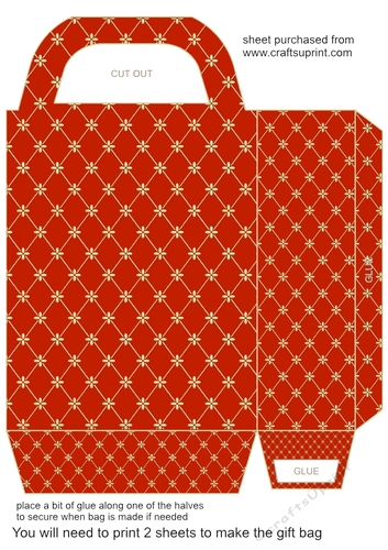 Gold flower lattice gift bag 5