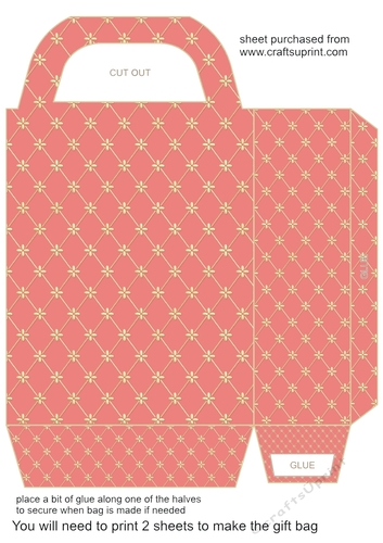 Gold flower lattice gift bag 4