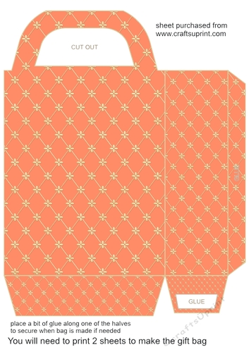 Gold flower lattice gift bag 3