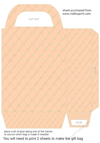 Gold flower lattice gift bag 2