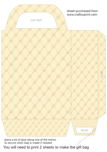 Gold flower lattice gift bag 1
