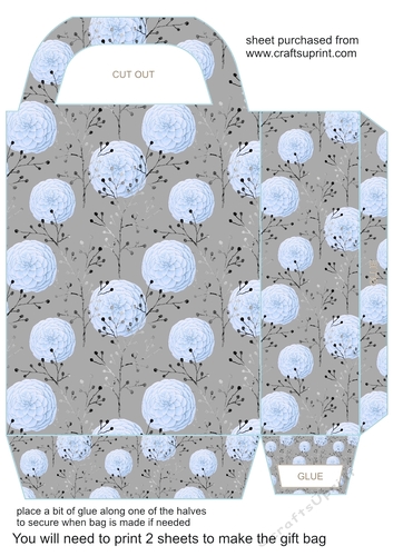 Blue floral gift bag 2