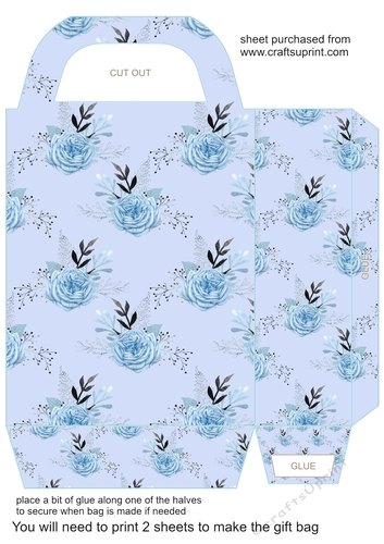 Blue floral gift bag 4