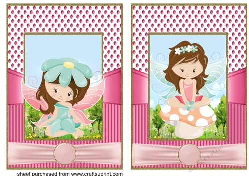 2 Pink fairy card fronts 2