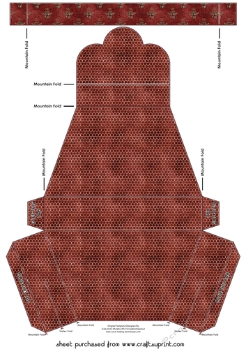 Red honeycomb purse