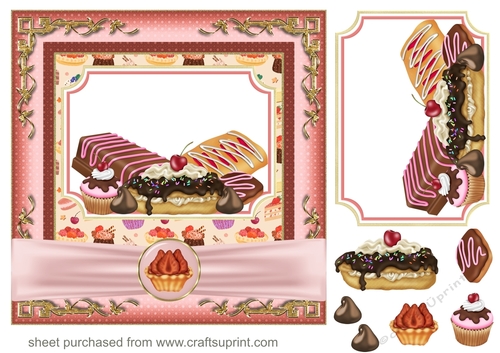 Pink bakery card front