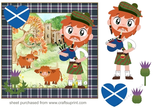 Playing the bagpipes card front