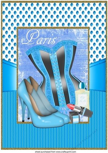 Large Blue Oooh La La topper