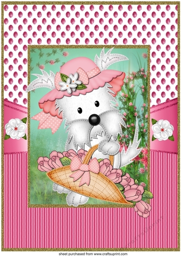 Large floral terrier topper