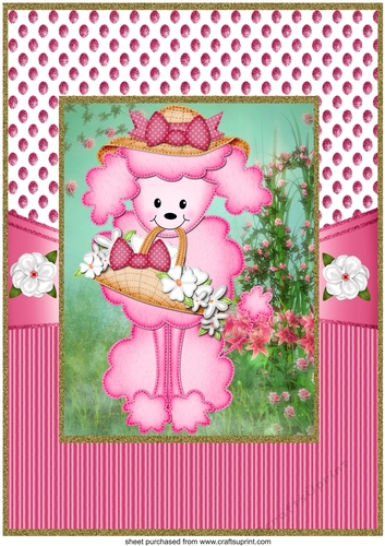 Large floral poodle topper