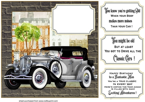 Classic car card front 2
