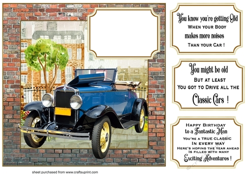 Classic car card front 6