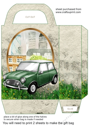 Vintage car gift bag 6