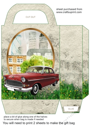 Vintage car gift bag 7