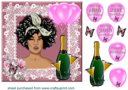 Birthday girl card front 3