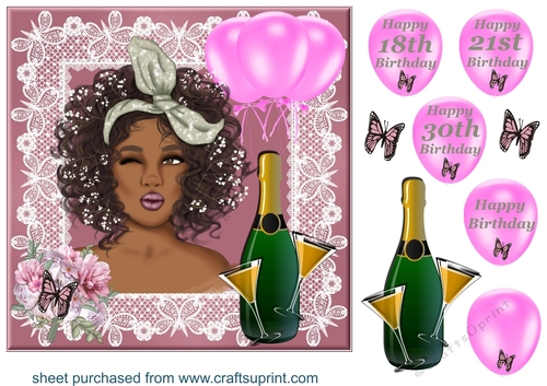 Birthday girl card front 4