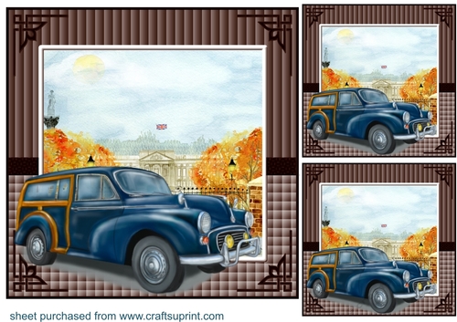 3 British vintage car card front/toppers 5