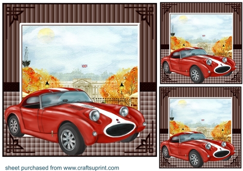 3 British vintage car card front/toppers 4