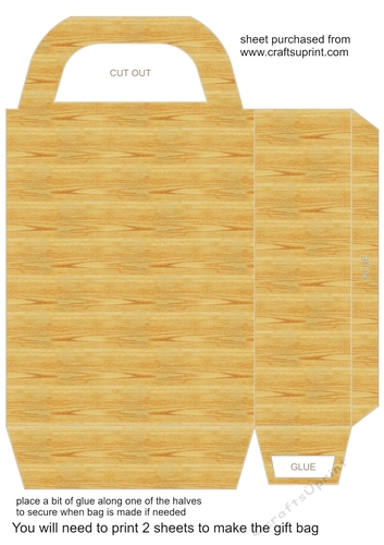 Wood effect gift bag 1