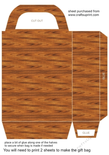 Wood effect gift bag 2