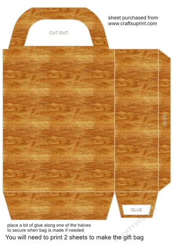 Wood effect gift bag 3