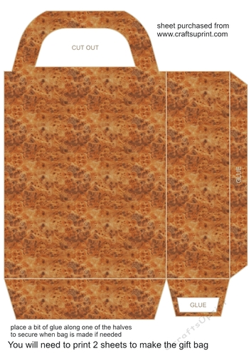 Wood effect gift bag 4