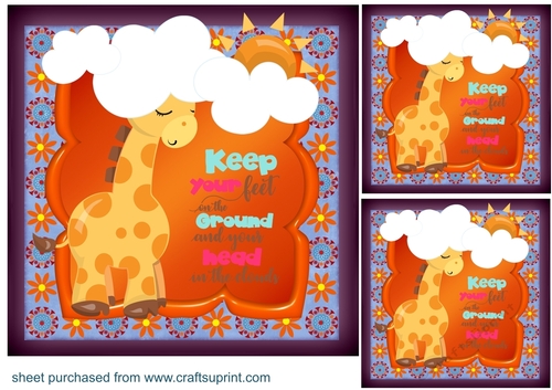 3 Keep your feet on the floor card fron/toppers