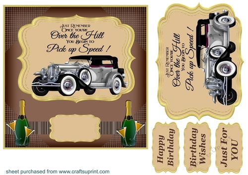 Vintage car card front 2
