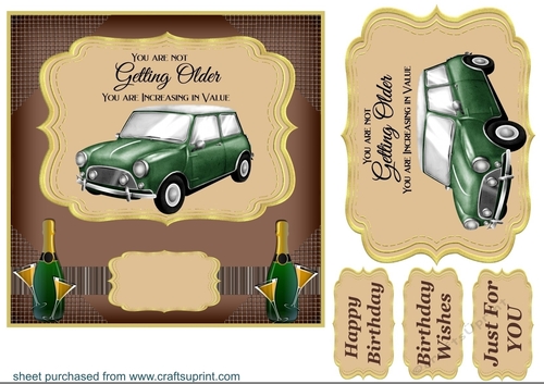 Vintage car card front 3