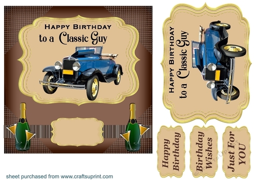 Vintage car card front 5